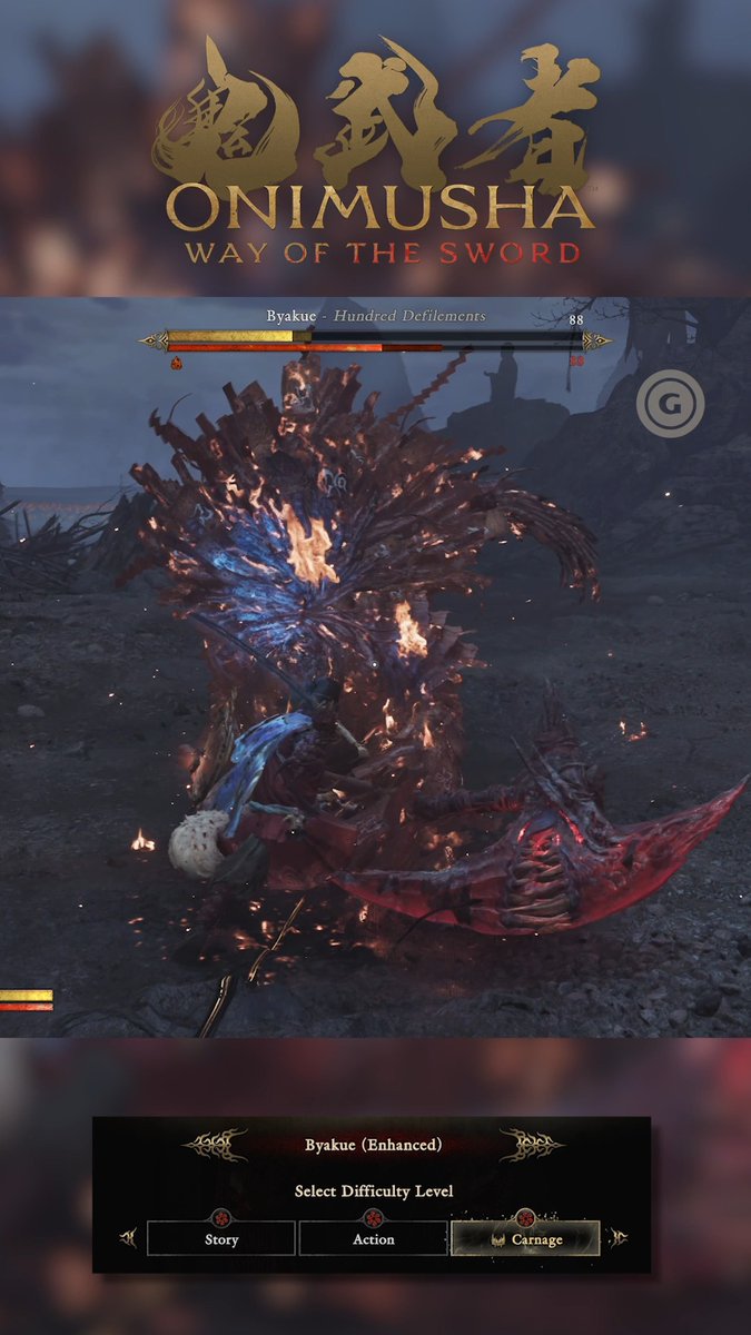 In Onimusha: Way of the Sword, we take on Enhanced Byakue on Carnage Difficulty, a harder version of the secret demo boss while taking no damage 🚫