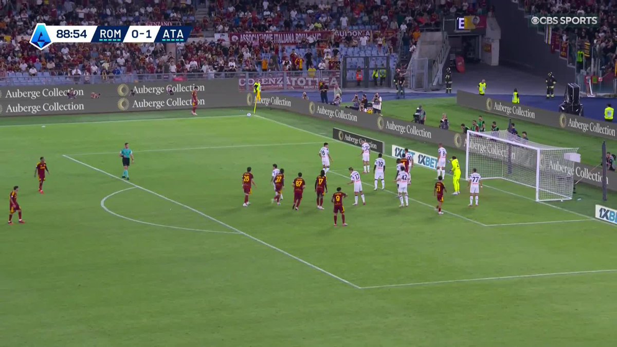 Roma have turne this game around! 🤯 After trailing in the 89th minute, two stunning goals are the difference against Atalanta! 🔴🟡 Watch Serie A on Paramount+ 📺