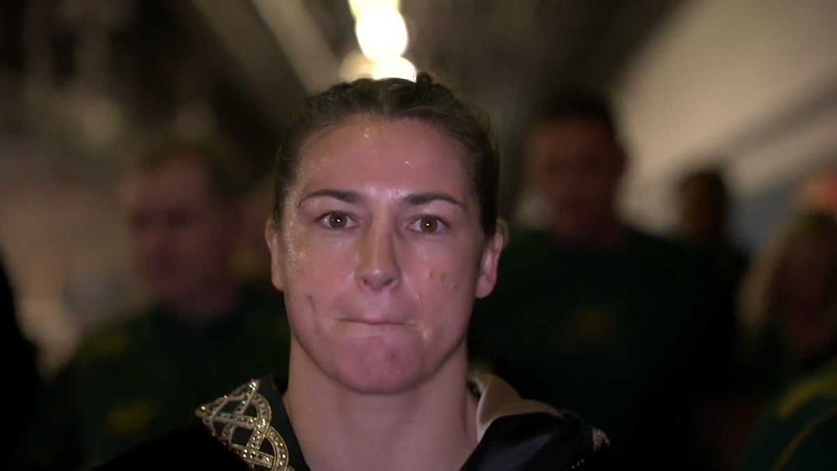 The last ringwalk of Katie Taylor's incredible career - what a moment! 📺 Watch Taylor v Pili on @rte2 and @rteplayer 📱Follow RTÉ Sport social channels for behind the scenes and more content from Croke Park #rtesport #taylorvpili #rteboxing