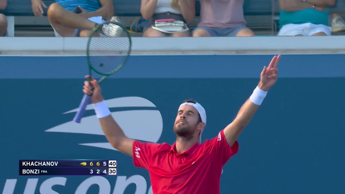 Ace for the grand finale 🎯 Khachanov caps off a dominant display to march on in New York.