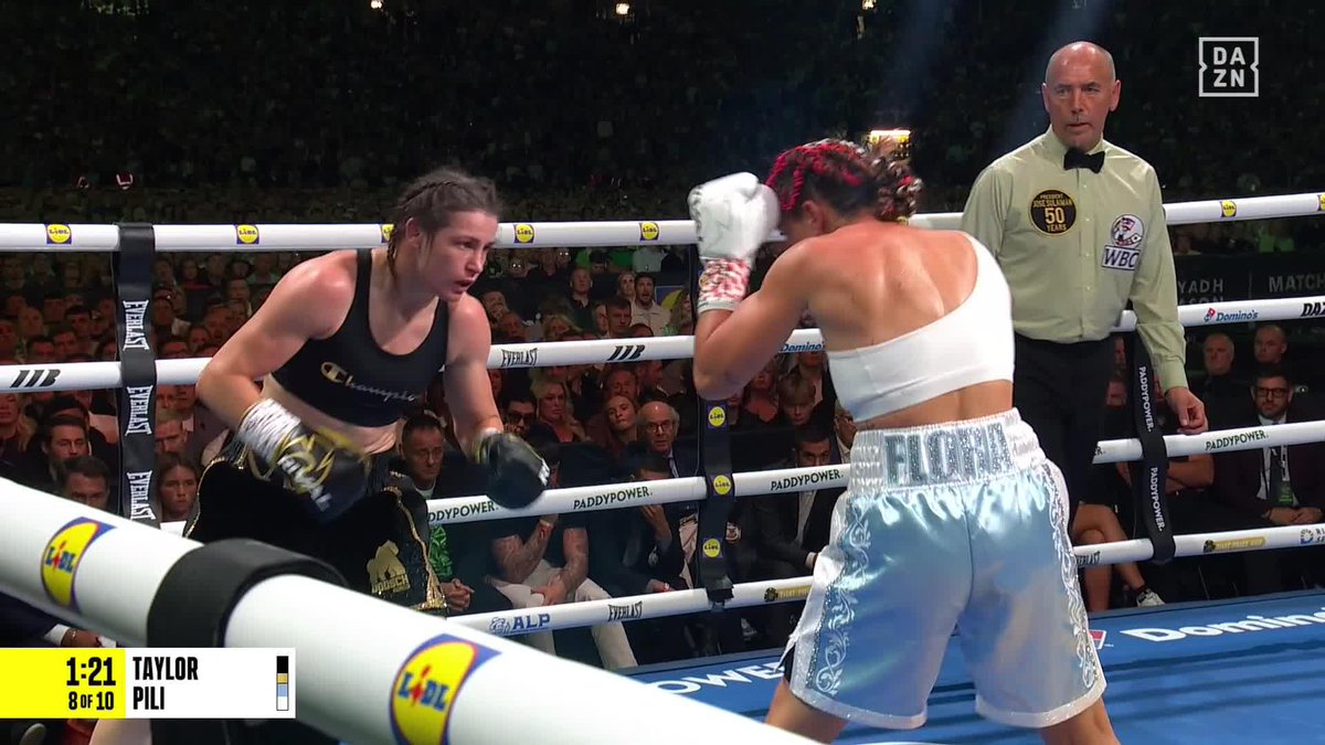 Signing out in typical Katie Taylor fashion 👏 #TaylorPili | LIVE NOW on DAZN ▪️