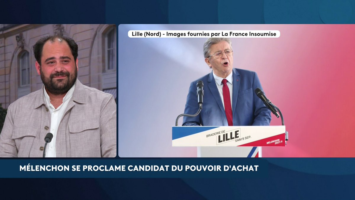 🔴 2027 : "10-12 000 personnes, ça ferait rêver n'importe quel autre candidat", analyse Dorian Dreuil, politologue, après le rassemblement de Jean-Luc Mélenchon à Lille. Il souligne "cette habitude des campagnes" et la "capacité d'entraînement" de LFI. #Le23hWeekEnd #Canal16