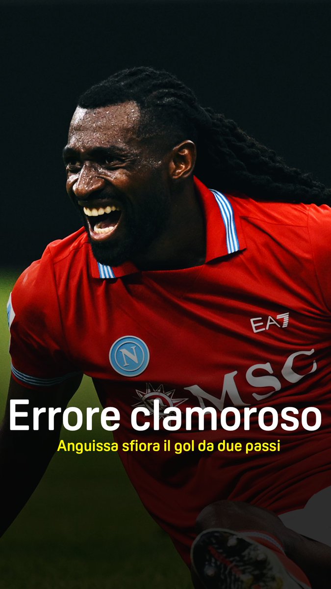 L’errore incredibile di Anguissa sul 2-2 che non segna un gol praticamente fatto. Pochi minuti dopo arriverà il 3-2 di Lautaro
