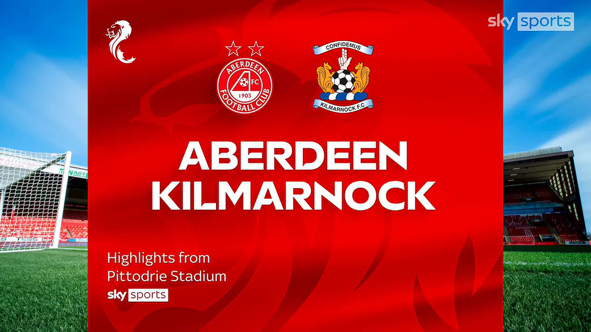 ❌ Aberdeen and Kilmarnock brought their losing streaks to an end in a draw at Pittodrie, where Aaron Tshibola was sent off ⤵️