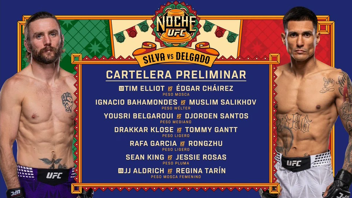🚨 Esta es la cartelera completa que tendremos en Noche UFC el próximo sábado 🚨 #NocheUFC | Sáb. 12 de sep | Ver en vivo por Paramount+ Deportes