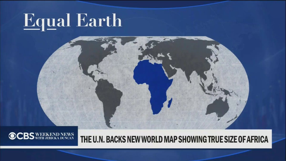 The United Nations General Assembly endorsed a new world map that represents Africa more accurately in its larger size. 164 countries voted to adopt the new map. The United States was the only country to vote no.
