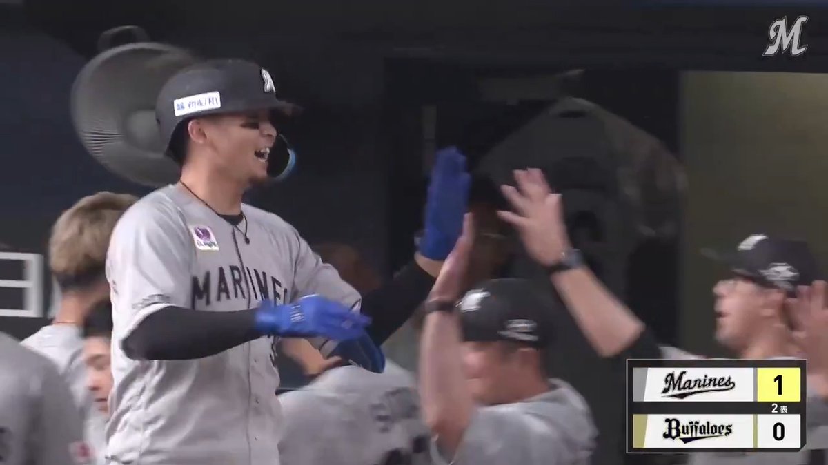地元大阪での一発！#井上広大 選手の今季4号ソロで先制！ #chibalotte #MarinesBaseball #MarinesHRs