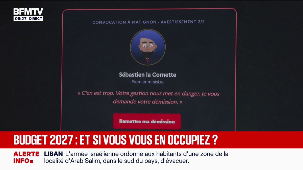 "Dans ce jeu, vous incarnez le ministre du Budget" "La Bataille du Budget", un jeu en ligne pour tenter de composer le budget de l'État soi-même ⤵️