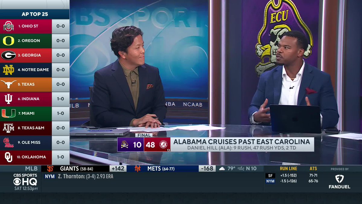 "I love the fact that Alabama has at QB someone who can change the game -- not only with his arm, but with his legs."