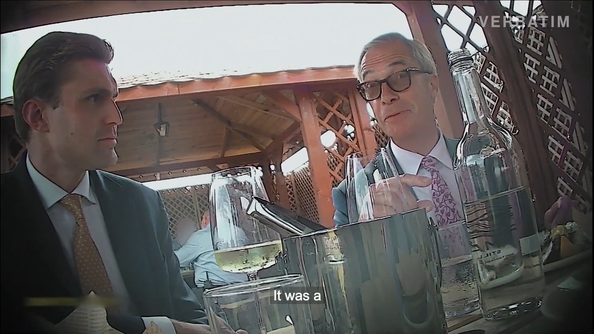 Nigel Farage says he wasn't really listening. Here’s the key part of our film.