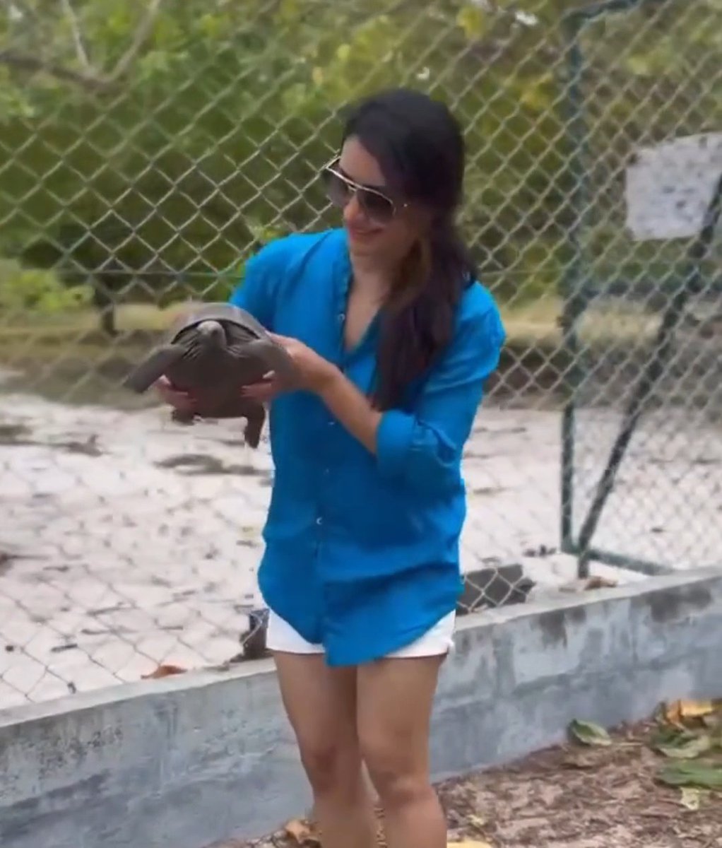 #Yash Capturing his Wife While she is Playing With the Tortoise a Very Cute Moment