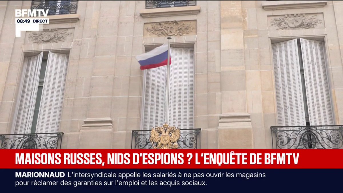 💬 "Toutes ces maisons sont utilisées par les services de renseignement russes" Les Maisons russes, des centre culturels qui abriteraient des espions en plein Paris ⤵️