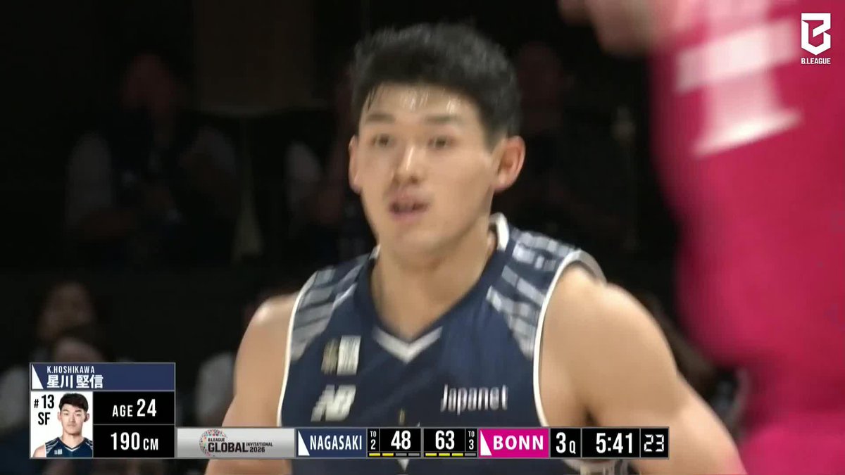 1on1で真っ向勝負！ 長崎#13 星川の技ありショット💫 星川堅信 長崎ヴェルカ 公式 📡バスケットLIVEで生配信中 #Bリーグ #BGI2026 #Bleague