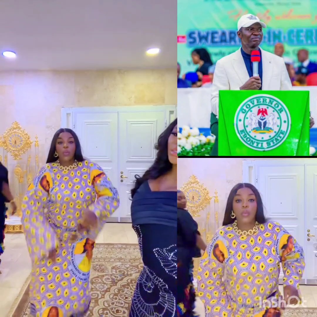 Trending video of the First Lady of Ebonyi State hops on a TikTøk challenge with her friends.