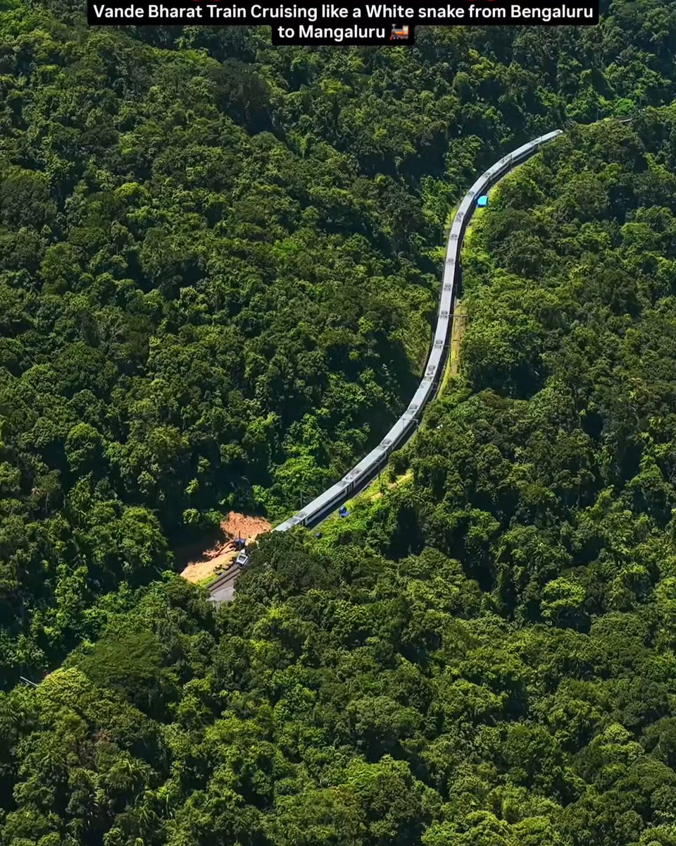Vande Bharat time trials on one of India's most beautiful railway routes, the Bengaluru–Mangaluru section! 🚆✨ And here's what makes it even more special: this will be the first-ever premium train connecting Bengaluru and Mangaluru. ❤️