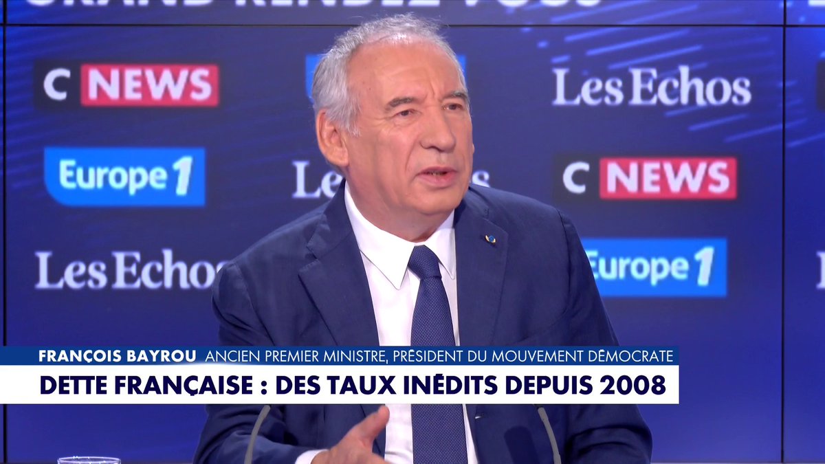 Dette française : «Toutes les forces politiques sont responsables», tacle François Bayrou, ancien Premier ministre et président du Mouvement démocrate, dans #LeGrandRDV Toute l'info est à retrouver sur