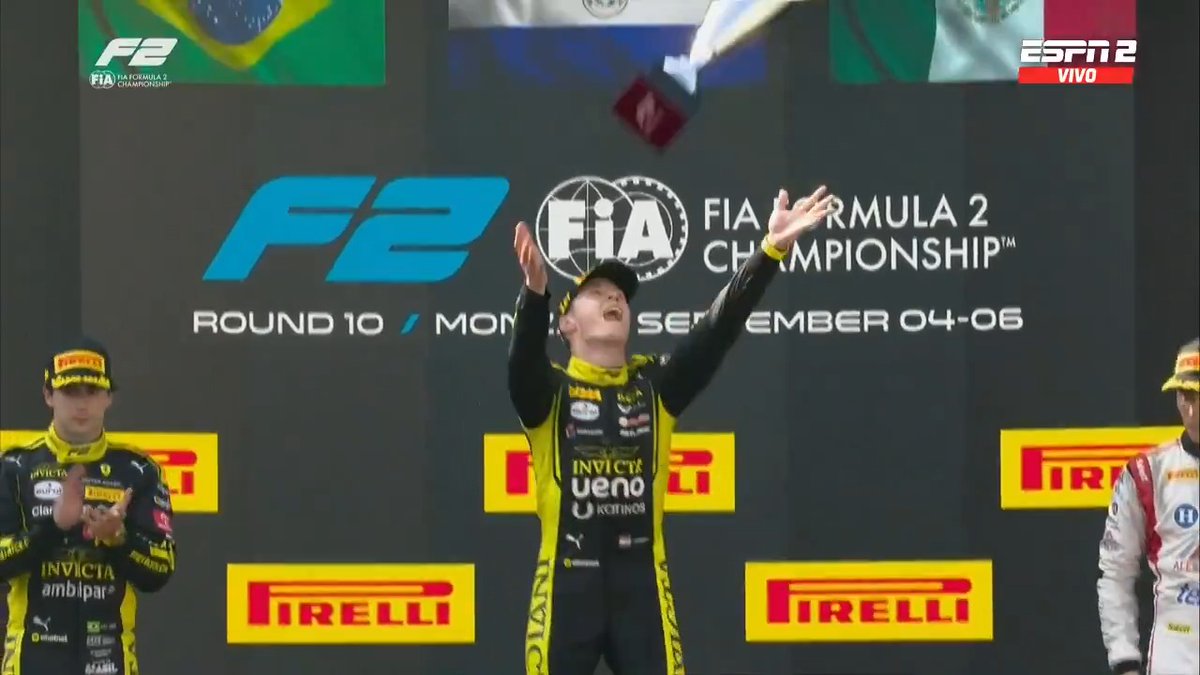 🇵🇾 ¡EL HIMNO PARAGUAYO SONÓ EN MONZA! ¡JOSHUA DUERKSEN QUEDÓ EN LO MÁS ALTO DEL GRAN PREMIO DE ITALIA! 📺 #ItalianGP | Toda la temporada de #F2 por #DisneyPlus Plan Premium