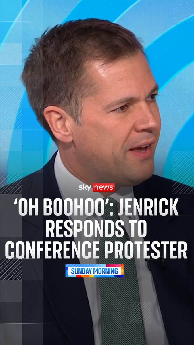 A protester was reportedly knocked to the ground by Reform members at the conference in Birmingham, as videos appeared to show people pulling her hair, attempting to throw punches and one man swinging at her with his metal crutch. But Reform UK's Treasury spokesperson Robert Jenrick argues to Sunday Morning presenter Jon Sopel that the protester should "get a life". 🔗