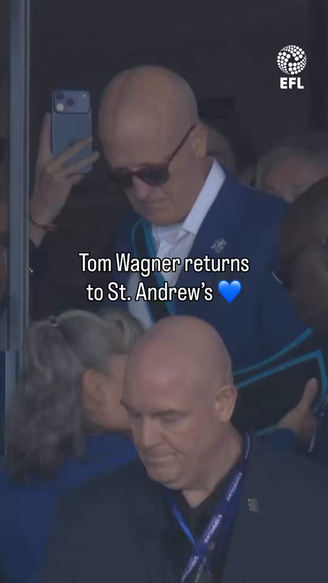 An emotional return to St. Andrew’s @ Knighthead Park for Tom Wagner 💙 #EFL | #SkyBetChampionship