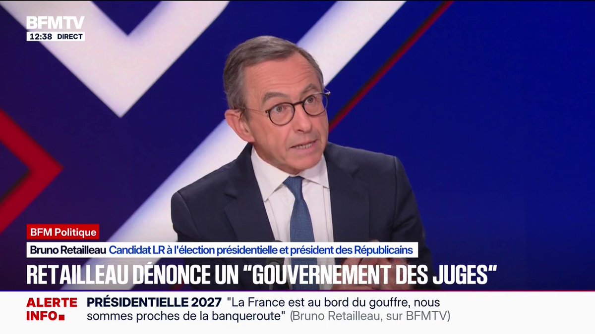 🇫🇷 FLASH S’il est élu président de la République, Bruno Retailleau veut inscrire dans la Constitution que "la France est un pays de tradition judéo-chrétienne". (BFM TV)