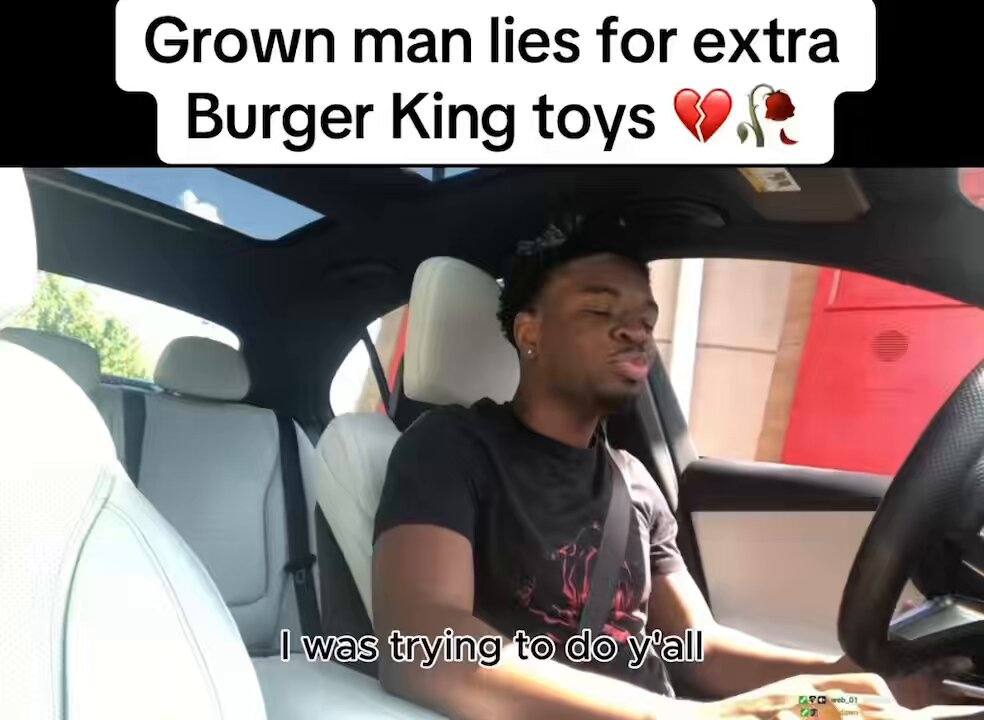 I lied for free Burger King toys 💔