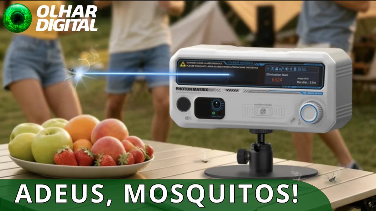 Defesa antiaérea doméstica: laser caça mosquitos no ar #laser #mosquito #tecnologia