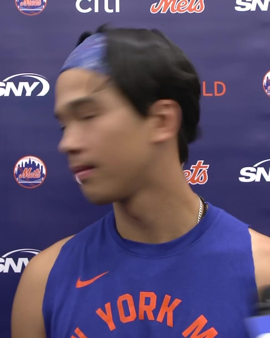 "I'm excited for the opportunity. I'm excited to play behind these guys, or I guess, in the middle of it" Jonah Tong talks about his excitement to be back in the majors: