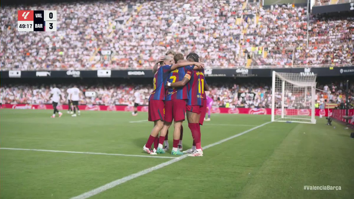 Raphinha can't stop scoring and Barcelona are thrashing Valencia 💥