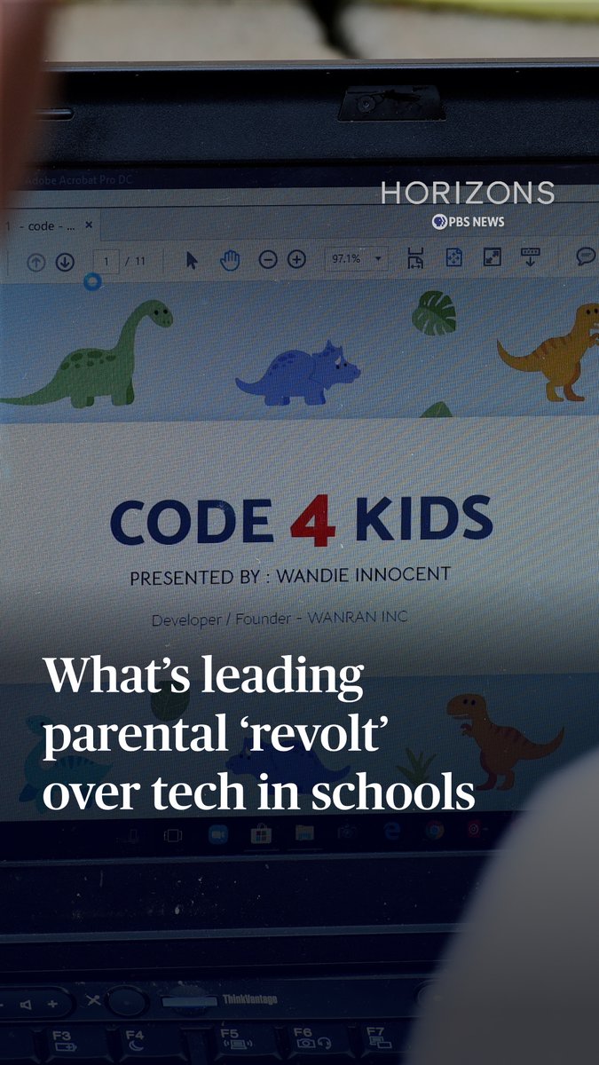 Parents across the U.S. are revolting against screen use and artificial intelligence in schools as part of a "global reckoning" against technology, The New York Times' Natasha Singer (Natasha Singer) says. "The parent pushback against tech in schools is partly connected to concerns over data centers, rising concerns about Flock surveillance cameras on the streets, a pushback against Meta glasses," she told Horizons host William Brangham. "The parent pushback against tech in schools is also partly about control, that there's this feeling that Big Tech has had runaway influence on society globally." Singer, author of "Coding Kids: Big Tech’s Battle to Remake Public School," added that parents are also questioning whether the technology is actually helping or harming their child. Horizons from PBS News, dives into the science, health, technology and environmental issues making headlines each week. Visit the PBS News website to watch this week's episode.