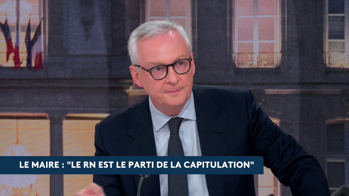 🔴🗣️ "Il est important d'aider les Ukrainiens militairement et financièrement. Je le dis parce que c'est notre sécurité qui est en jeu. Avoir un rempart comme l'Ukraine qui nous protège contre la Russie, c'est notre intérêt", affirme Bruno Le Maire. #LeGrandEnjeu #Canal16