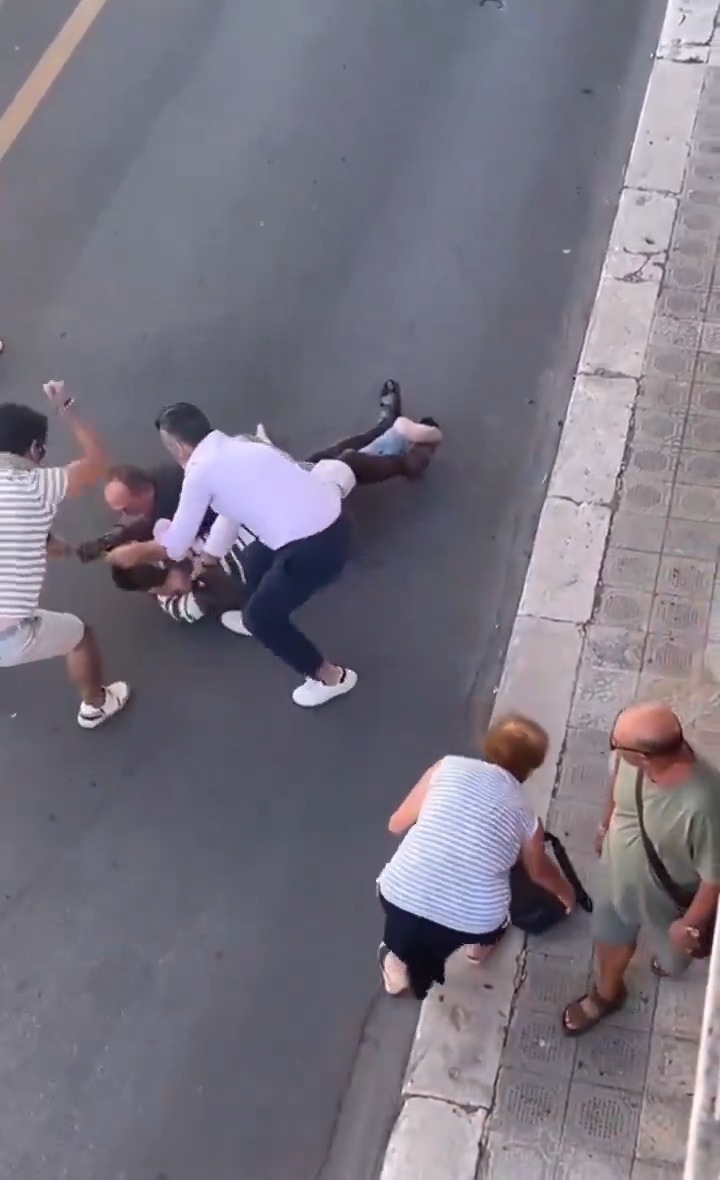 An invader from Ghana was hitting passing cars yesterday with a steel rod, because that's what they do, in Martina Franca, Italy and the local Italian men decided he needed an education. After he was educated, they held him down until Carabineri (their version of police) arrived and arrested him. Plan accordingly... #MartinaFranca #invasion #ghana #education #italy #pasta #africa #crime #3rdWorld #diversity #Italia #Carabineri