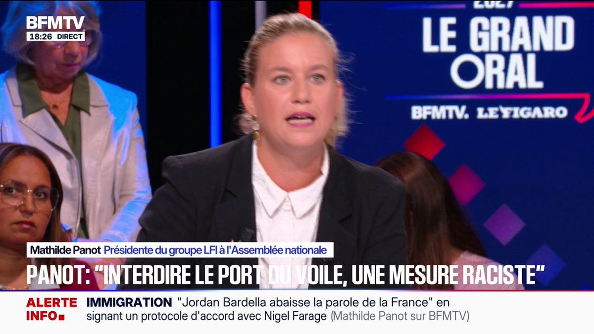 "La laïcité, c'est la liberté de conscience, la liberté de culte ", déclare Mathilde Panot (LFI)