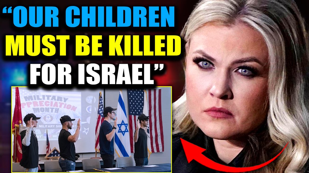 Erika Kirk Orders American Parents to Send Children to Die for Israel: 'Highest Honor' "Dying for Israel is an American's highest honor," according to Erika Kirk, who has been exposed as the one sharpening the blade and holding it to your throat while calling it patriotism. Erika is now pushing a plan to send more than a million young Americans to die in Iran - for greater Israel.