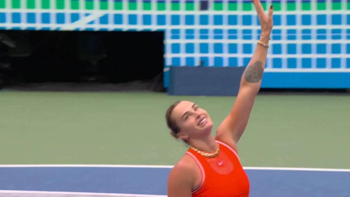 The three-peat is still on for Aryna Sabalenka 💪 She defeats Townsend 6-4, 6-3!