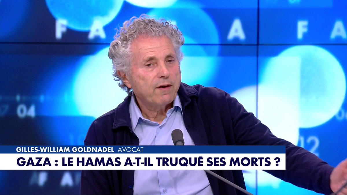 «Jamais depuis 50 ans, on n'avait commis un tel mensonge sur une guerre», déclare Gilles-William Goldnadel, avocat, dans #FaceaFace Toute l'info est à retrouver sur