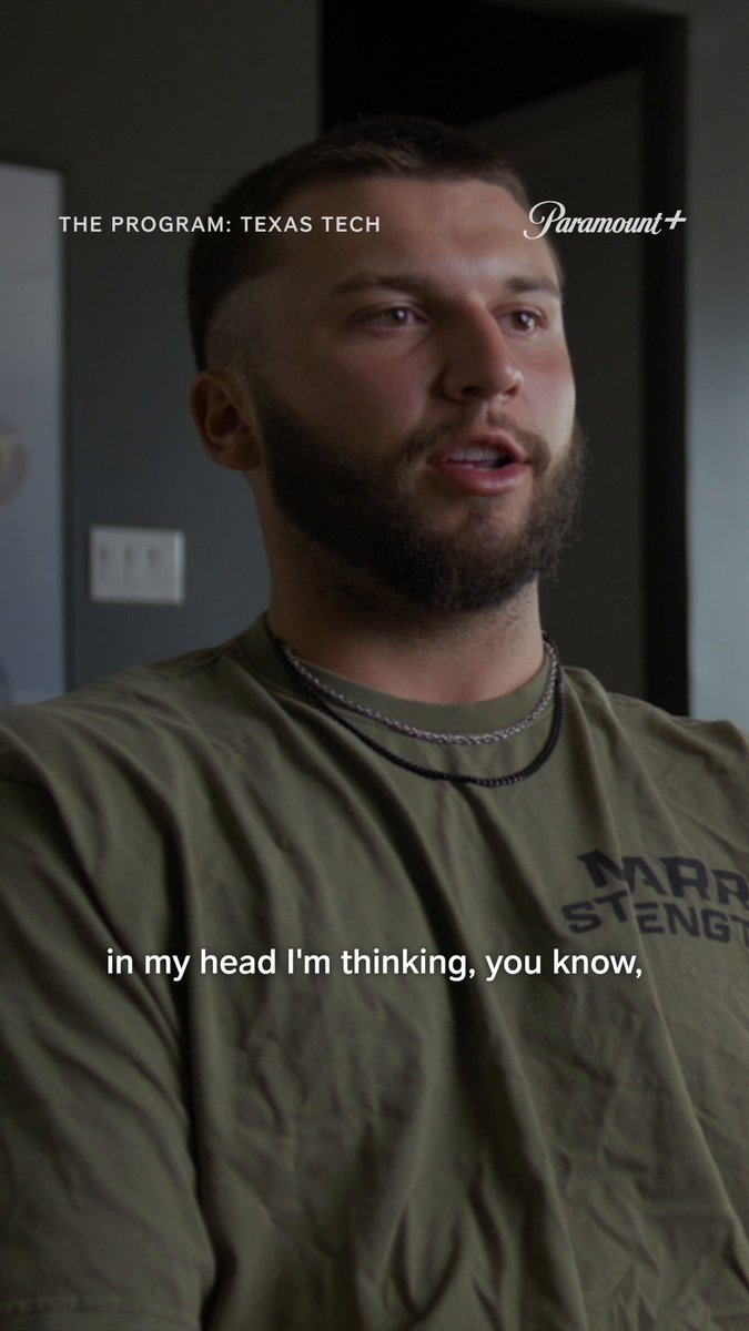 Sorsby gets real with the cameras. 🎥 The Program: Texas Tech, streaming now on Paramount+ #SuperSportsWeek