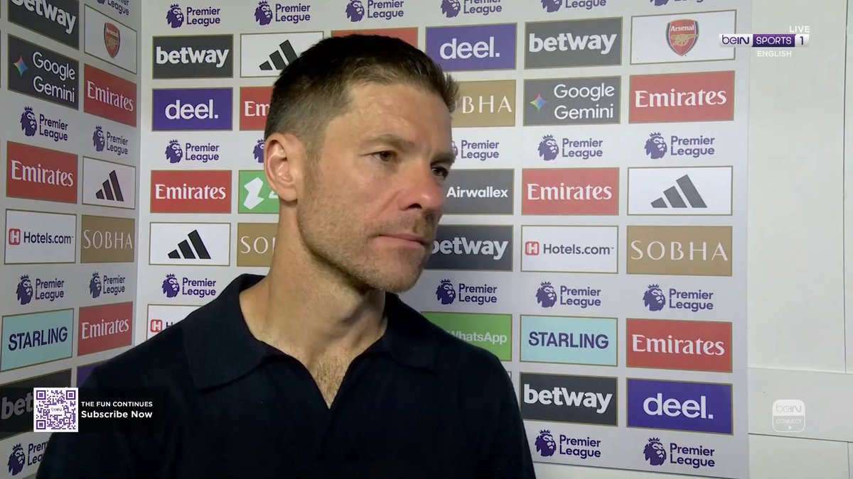 🗣️ "It was a great game to witness on the touchline, the players from both sides gave everything... It hurts to lose any game and hurts to lose here at the Emirates." Xabi Alonso speaks to Carrie Brown 💙 after his first defeat in charge of Chelsea ❌ #CFC