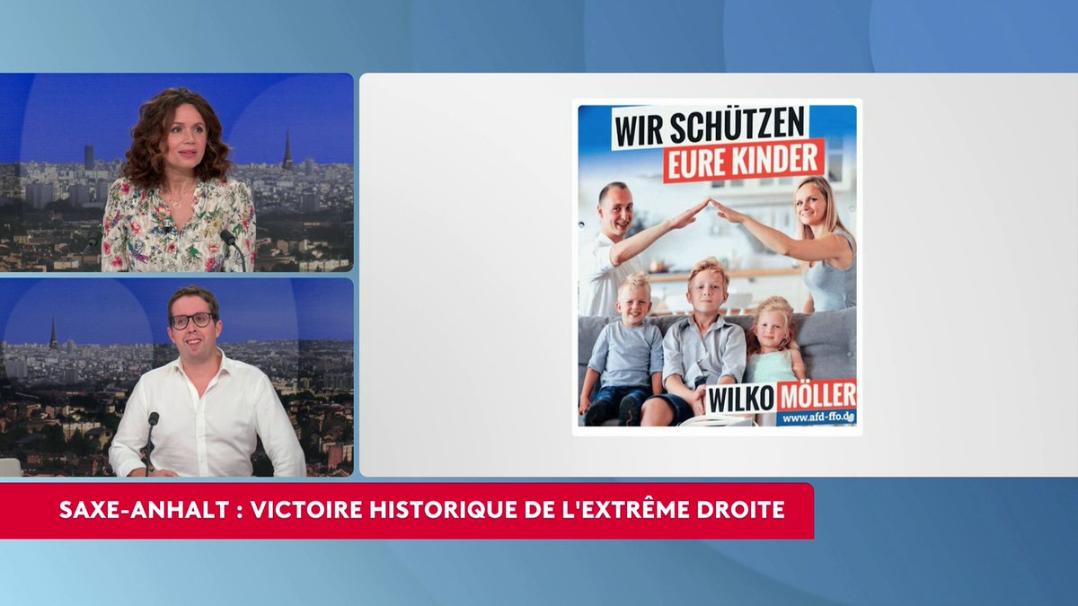 🔴 Allemagne : "L'AfD affirme que la position anti-russe de la CDU est une erreur, que c'est contre l'intérêt du peuple allemand", rapporte Marine Haÿ, journaliste internationale à franceinfo. Une position "très populiste", mais qui "fonctionne". #AvantLe20h #Canal16