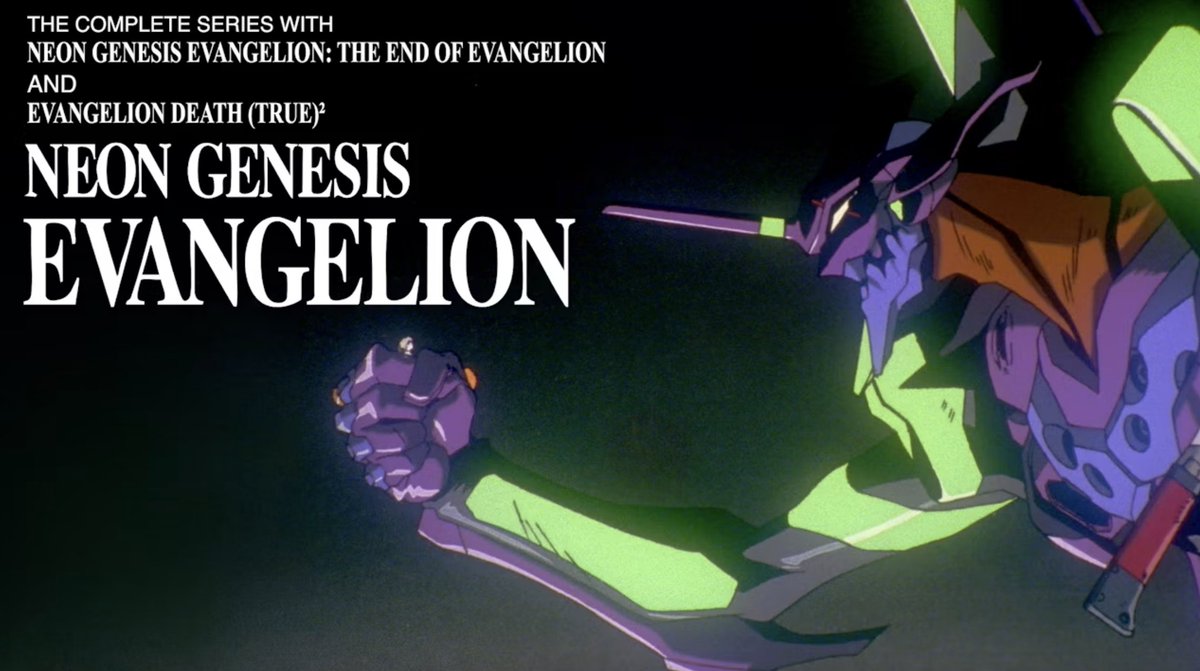 NEON GENESIS EVANGELION 💚 Now playing on the Criterion Channel! The original 26 episode series is presented here in both its Japanese-language version and the Classic English dub—the latter of which is made available on streaming for the first time. Revised and expanded by its acclaimed companion films THE END OF EVANGELION and EVANGELION DEATH (TRUE)², NEON GENESIS EVANGELION represents narrative and aesthetic world-building of the highest order.