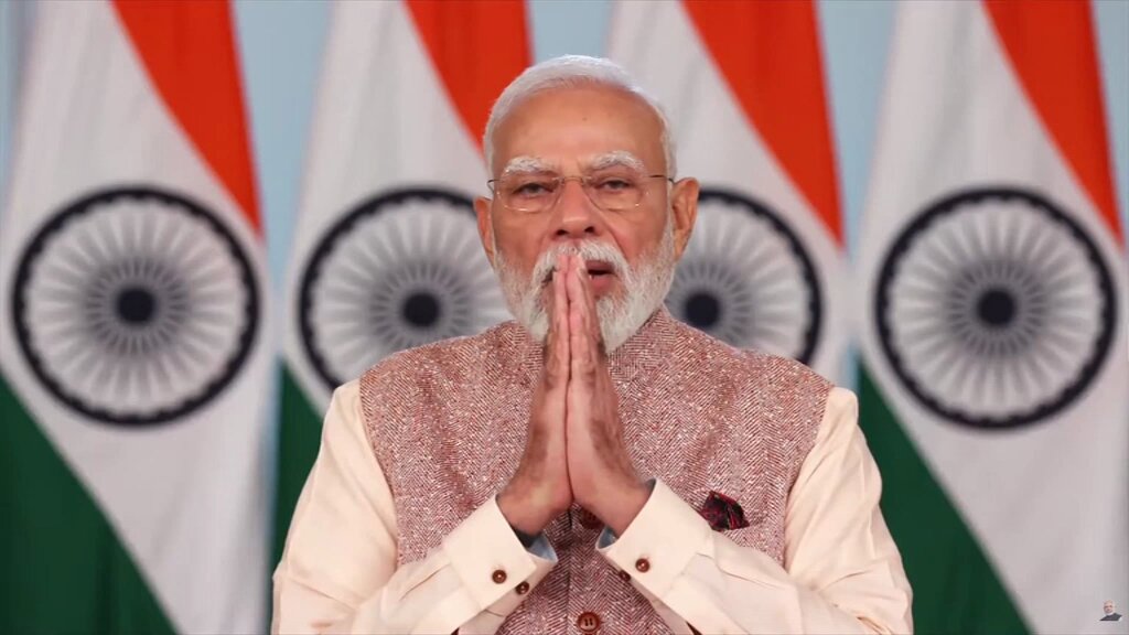 #WATCH | During the inauguration of the Swaminarayan Hindu Temple in Paris, Prime Minister Narendra Modi says, "Today, a magnificent Swaminarayan temple is being inaugurated in Paris, the capital of France. This inauguration marks a new milestone in the cultural ties between India and France... It is my good fortune that I frequently get the opportunity to be associated with such auspicious occasions..." (Source: PM Narendra Modi/YouTube)