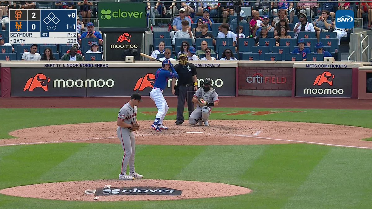 This one clears the fence! Brett Baty goes the other way for a home run!
