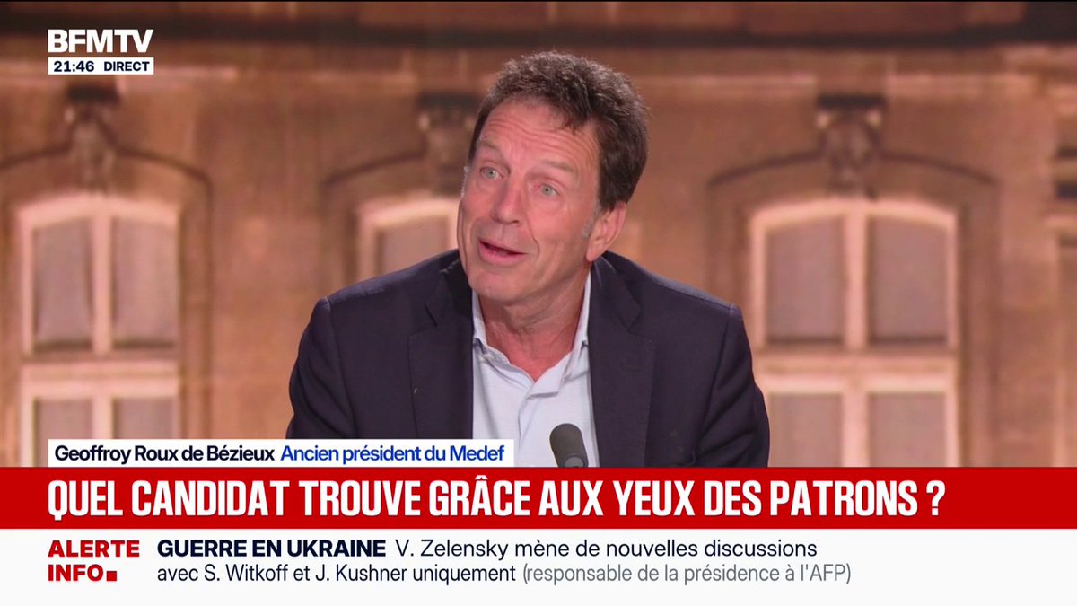 Dette, économie de la France: "Il va falloir tous faire des efforts", estime Geoffroy Roux de Bézieux, ancien président du Medef