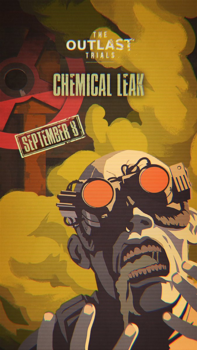 Chemical Leak is coming to #TheOutlastTrials September 8 ☠️ Be careful, if the fumes don't get you, something else might... ____________ Chemical Leak arrive dans #OutlastTrials le 8 septembre ☠️ Attention, si les émanations ne vous tuent pas, quelque chose d'autre pourrait bien le faire... #MurkoffMemorandums #Outlast #chemicalleak
