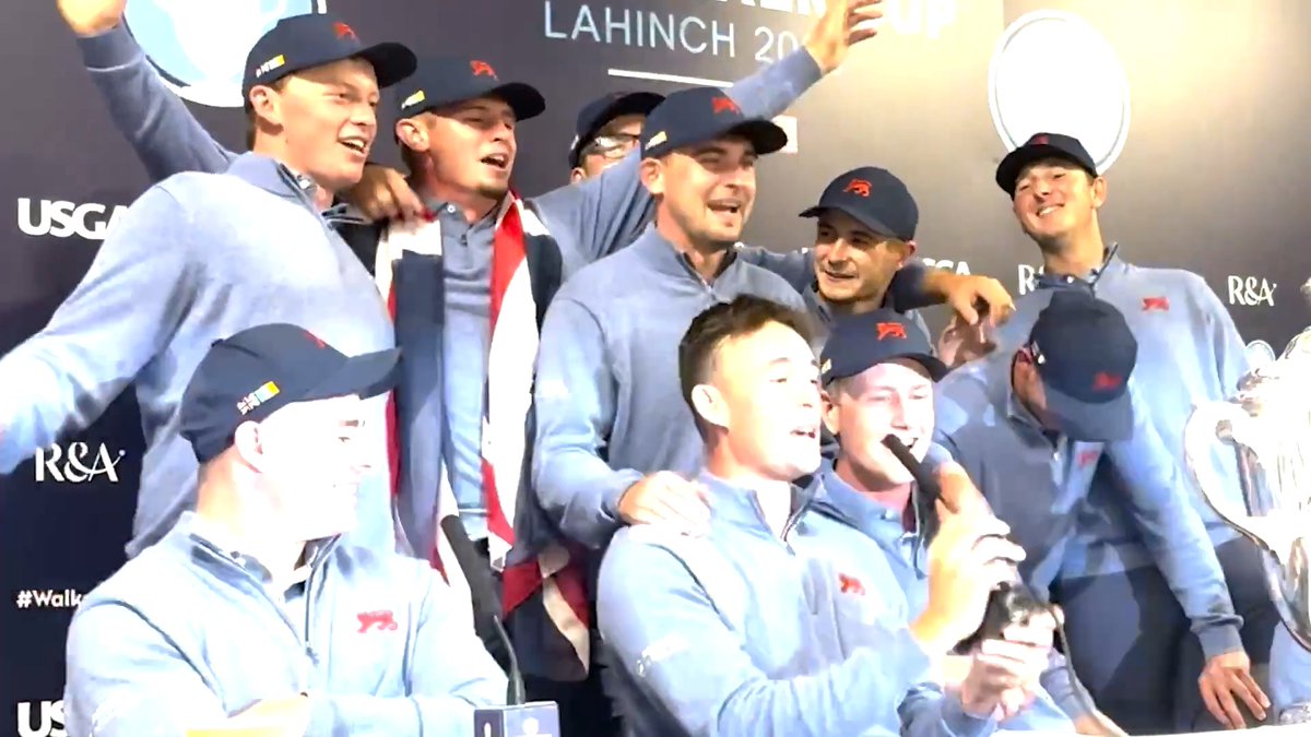 “YOU’RE MY WONDERWALL” GB&amp;I enjoying every second of their victory. 🗣️ (🎥 Brentley Romine)
