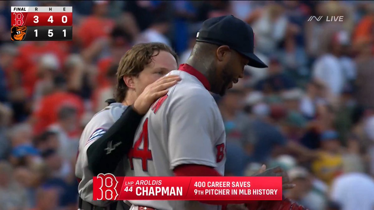 400 CAREER SAVES FOR AROLDIS CHAPMAN!