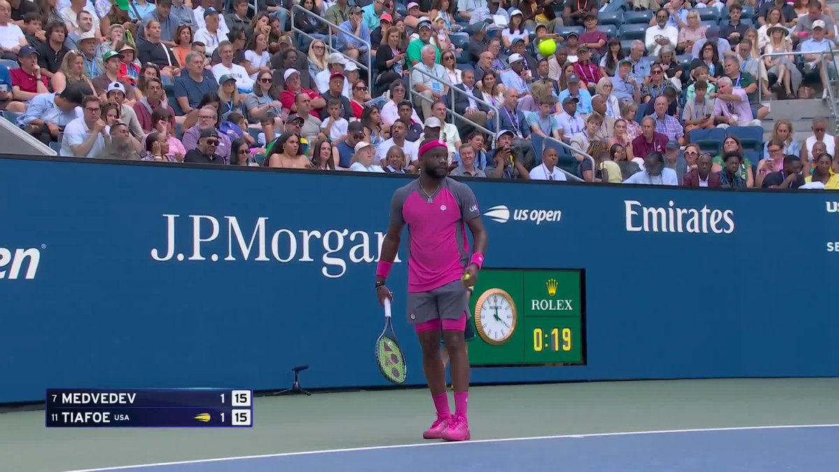 Outrageous court coverage from Frances Tiafoe!