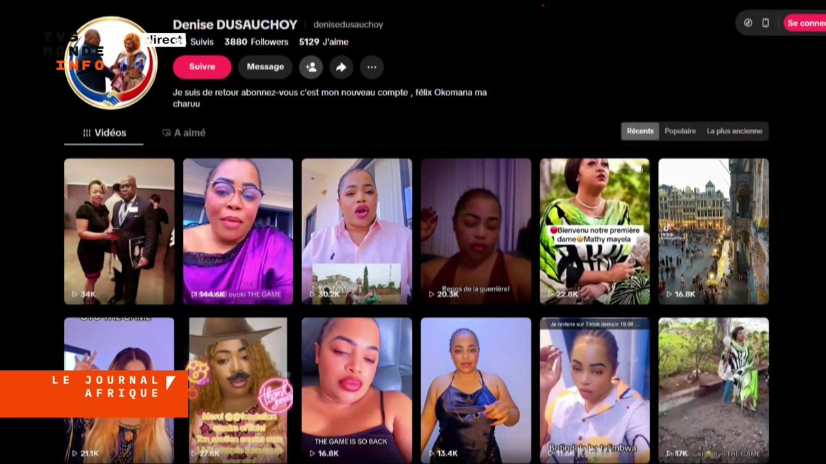 🇨🇩 Peut-on tout dire sur les réseaux sociaux en République démocratique du Congo ? L'affaire Denise Mukendi, une influenceuse arrêtée la semaine dernière et dont les propos tomberaient sous le coup de la loi, fait réagir. Le gouvernement congolais prône la fermeté.