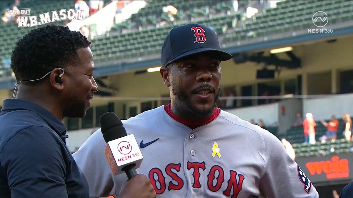 Aroldis Chapman on his 400th save: "It means a lot to me, that was one of my personal goals for this season, and when I look back throughout my career, the worst moments when I thought I wasn't gonna be able to get to this goal, I thank God I was able to today." 🙌 🎤 Jahmai Webster 🎙️ Presented by W.B. Mason Co.
