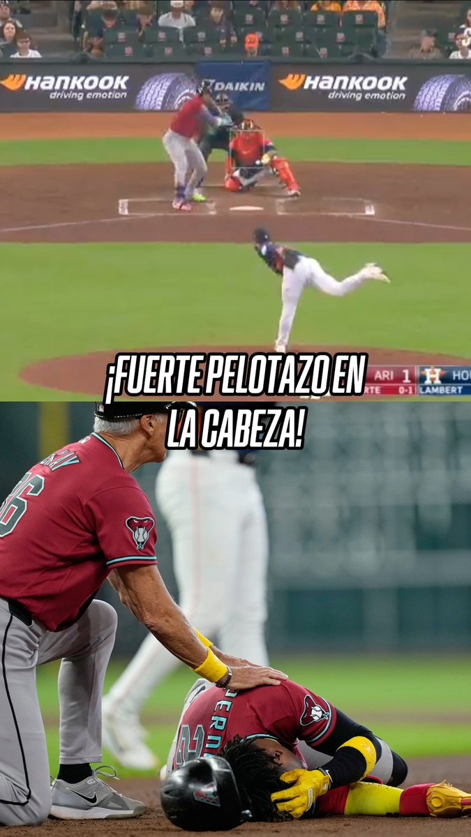 ¡NO PUEDE SER! Geraldo Perdomo no pudo quitarse el fuerte contacto tras una línea conectada por Marte. Fue Out y tuvo que salir del juego. 🤯⚾