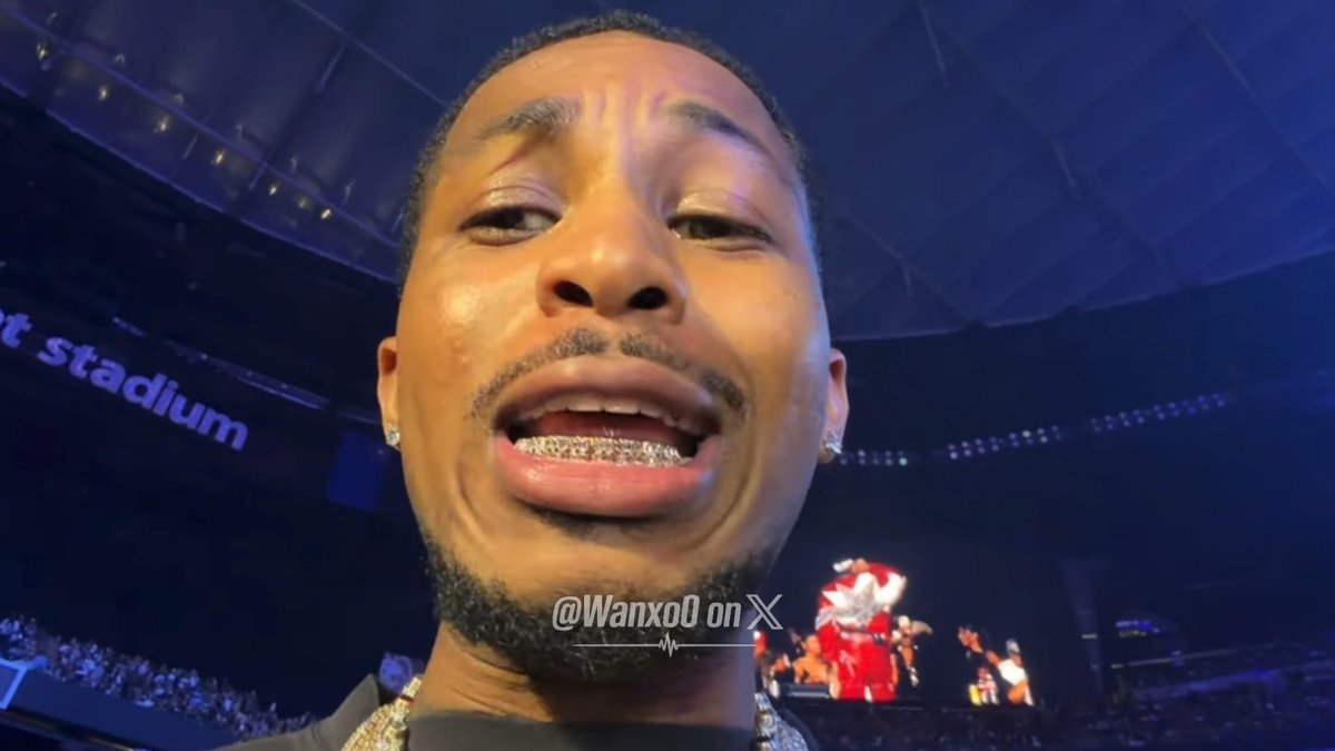 DDG couldn’t believe his eyes after witnessing Chris Brown flying through the air while performing during his tour with Usher 😭🔥 “This n—ga flying wtf”😭